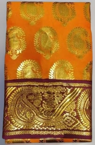 Amman Saree Gold Print 4 mtr